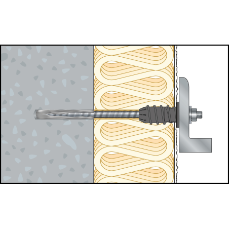 ResiTHERM® 12, 2 szt., pręt kotwiący M12x260 A4, gwint przyłączeniowy M12x70 stal nierdzewna A4