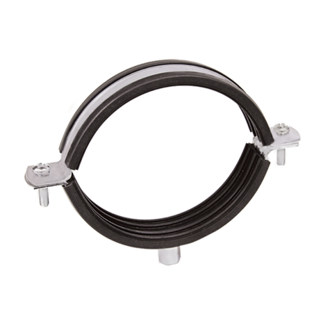 Obejma do rur wyłożona gumą EPDM, KlimaProof, z gwintem M8 + M10 RI