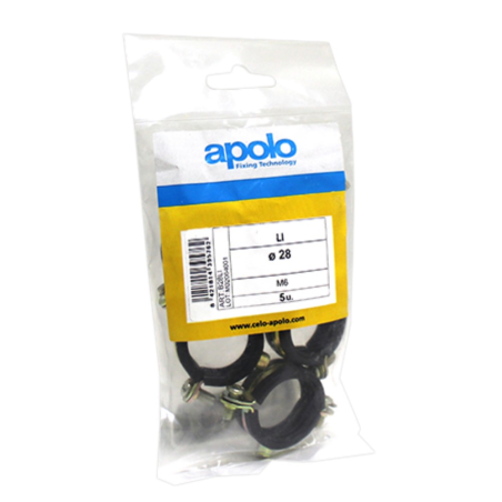 Metalowa obejma z gumą EPDM M6 LI