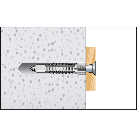 Kołek uniwersalny z kołnierzem MZK 6 ze śrubą SPS 4,5x45